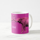 Mug Eléphants roses (Devant droit)