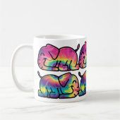 Mug Éléphants Tie Dye Endormis (Gauche)