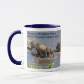 Mug Eléphants traversant la rivière Tarangire (MIRROR) (Gauche)