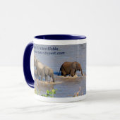 Mug Eléphants traversant la rivière Tarangire (MIRROR) (Devant gauche)