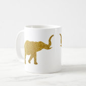 Mug Éléphants Trompettant Dorés (Devant gauche)