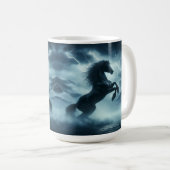 Mug Élevage de chevaux au milieu d'une tempête de mont (Devant droit)