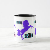 Mug Élevage de poney violet de la sœur moyenne (Centre)