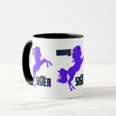 Mug Élevage de poney violet de la sœur moyenne (Devant gauche)