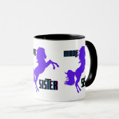Mug Élevage de poney violet de la sœur moyenne (Devant droit)
