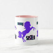 Mug Élevage de poney violet de la sœur moyenne (Centre)