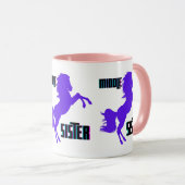 Mug Élevage de poney violet de la sœur moyenne (Devant droit)