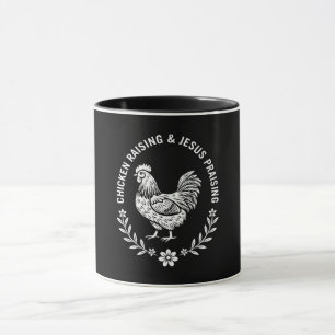 Mug Élevage de poulet et collecte de Jésus
