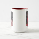 Mug Élévations de New York par nuit - Rouge (Centre)