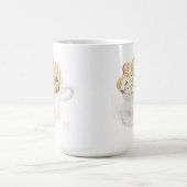 Mug Élevé Blanc BISCOTTI + Initiale (Centre)