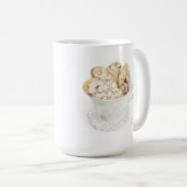Mug Élevé Blanc BISCOTTI + Initiale (Devant droit)