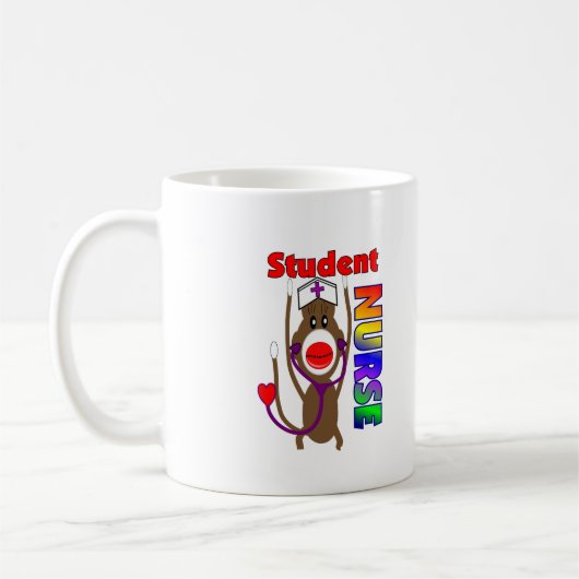 Mug Élève-infirmière de singe de chaussette (Gauche)