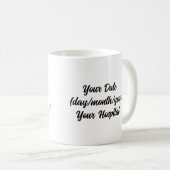 Mug Eleventh 11 Year Anniversary with Personalization (Devant droit)