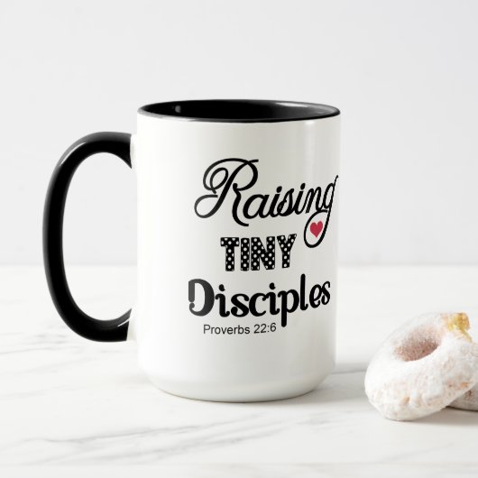 Mug Élever des proverbes de minuscules disciples 22:6  (Avec donut)