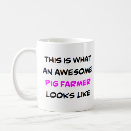Mug éleveur de cochons, génial (Gauche)