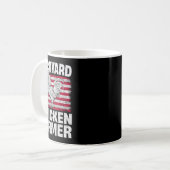 Mug Éleveur de poulets de basse-cour Drapeau américain (Devant gauche)