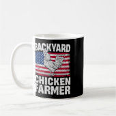 Mug Éleveur de poulets de basse-cour Drapeau américain (Gauche)