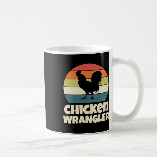 Mug Éleveur de poulets Fermier Coq Élevage Rétro Vint (Droite)
