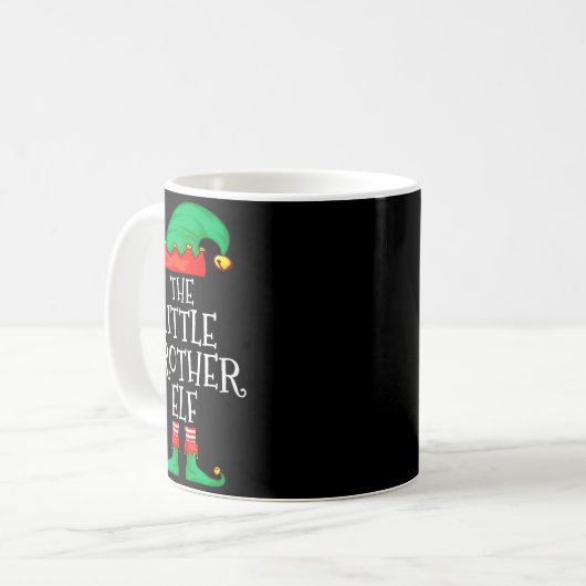 Mug Elf Family Christmas Little Brother Elf Sweater Me (Devant gauche)