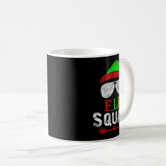 Mug Elf Family Christmas Matching Pajamas Xmas Elf Squ (Devant droit)
