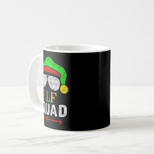 Mug Elf Family Christmas Matching Pajamas Xmas Elf Squ (Devant gauche)