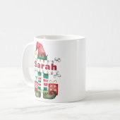 Mug Elf Jambes avec lumières de Noël Cadeaux de Noël (Devant gauche)