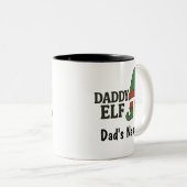 Mug Elf Papa Personnalisé – Cadeau de Noël Personn (Devant droit)