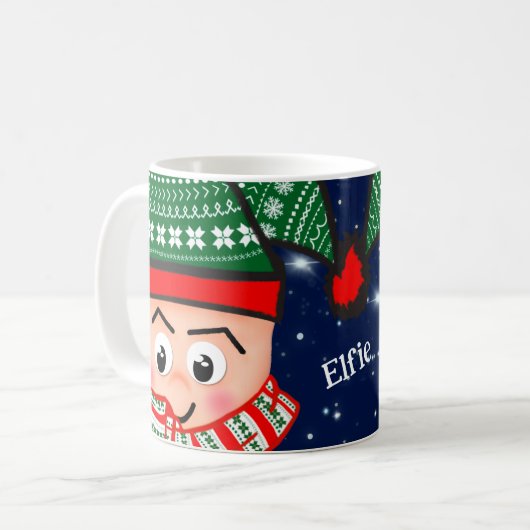Mug Elf personnalisé (Devant gauche)