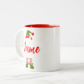 Mug Elf personnalisé, Mug café de Noël personnalis (Devant gauche)