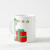 Mug Elf présente un cadeau (Devant gauche)