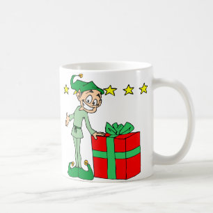 Mug Elf présente un cadeau