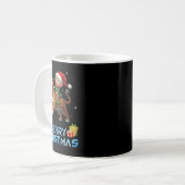 Mug Elf Riding Leopard Snowman Présenter Joyeux Noël (Devant gauche)