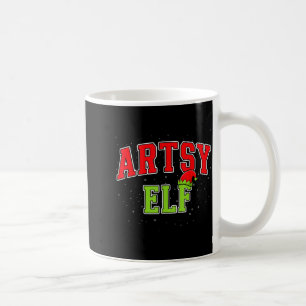 Mug Elfe Artistique Noël Famille Groupe Assorti Xmas A
