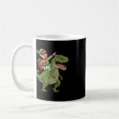 Mug Elfe de Noël équitation Dinosaur T Rex Garçons Enf (Gauche)
