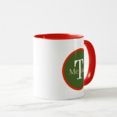 Mug Elfe de Noël festif ajouter monogramme (Devant droit)