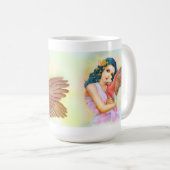 Mug Elfe d'une chevelure bleu et son galah (Devant droit)