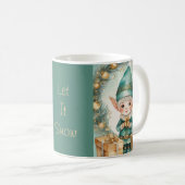 Mug Elfe mignon avec cadeaux de Noël (Devant droit)