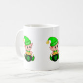 Mug Elfe mignon avec un pot d'or et trèfle chanceux (Devant gauche)