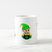 Mug Elfe mignon avec un pot d'or et trèfle chanceux (Centre)
