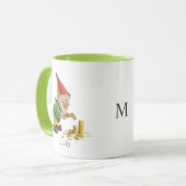 Mug Elfe Moderne avec Pièces d'Or, Calligraphie & Mono (Devant gauche)