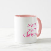Mug Elfe rose mignonne avec café ou cacao Noël (Devant droit)