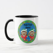 Mug Elfes de Noël de couleur (Gauche)