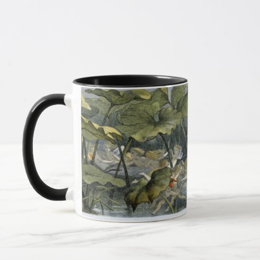 Mug Elfes en bois au jeu, illustration de 'dans (Gauche)