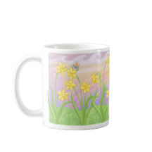 Elfleda et kiwi dans les jonquilles