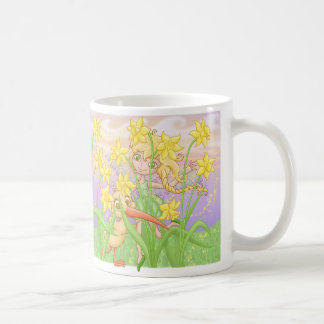 Mug Elfleda et kiwi dans les jonquilles