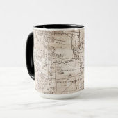 Mug Elgin Illinois 1870 Carte Plat Fox River (Devant gauche)