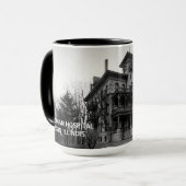 Mug Elgin Illinois 1890's Sherman Hospital Building (Devant gauche)