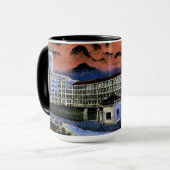 Mug Elgin Watch Factory Aquarelle colorée 1920 Art (Devant gauche)