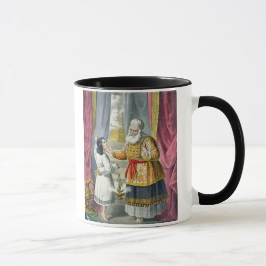 Mug Eli interrogeant Samuel concernant la vision, de (Droite)