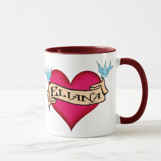 Mug Eliana - tatouage fait sur commande de coeur